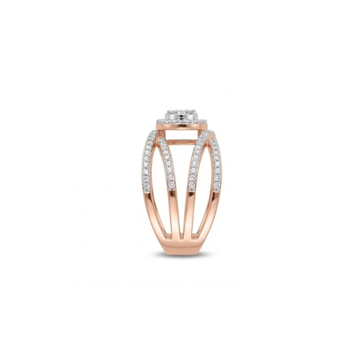 Contemporary Multi-Line Diamond Ring
