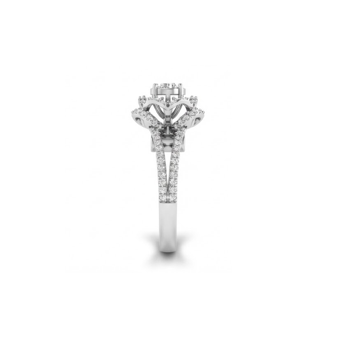 Grand Halo Floral Diamond Cluster Ring
