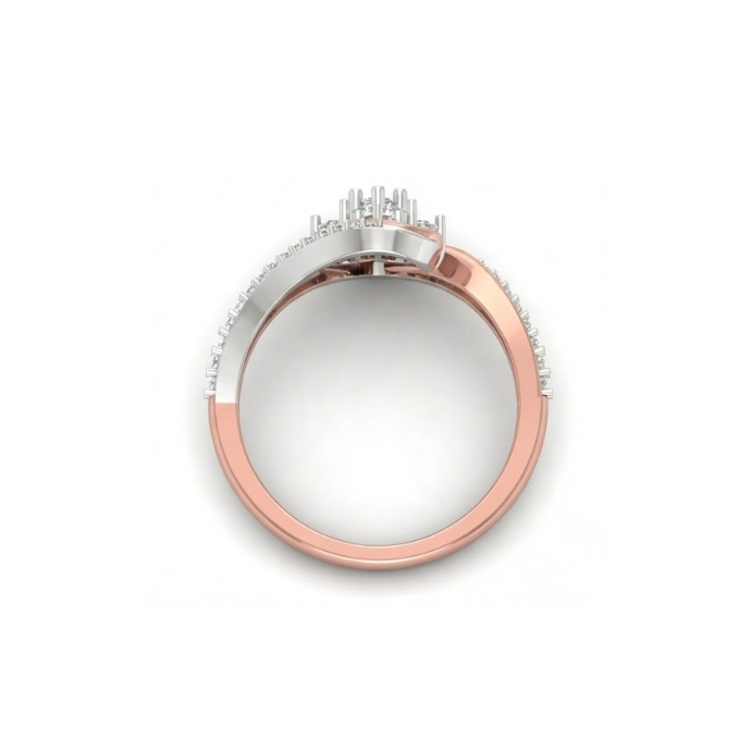 Floral Swirl Diamond Ring