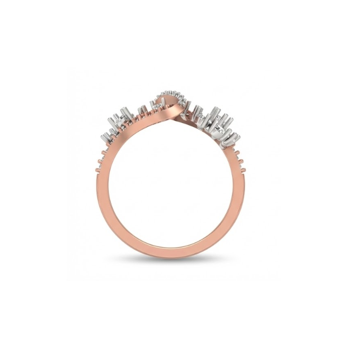 Dual Cluster Curved Diamond Ring