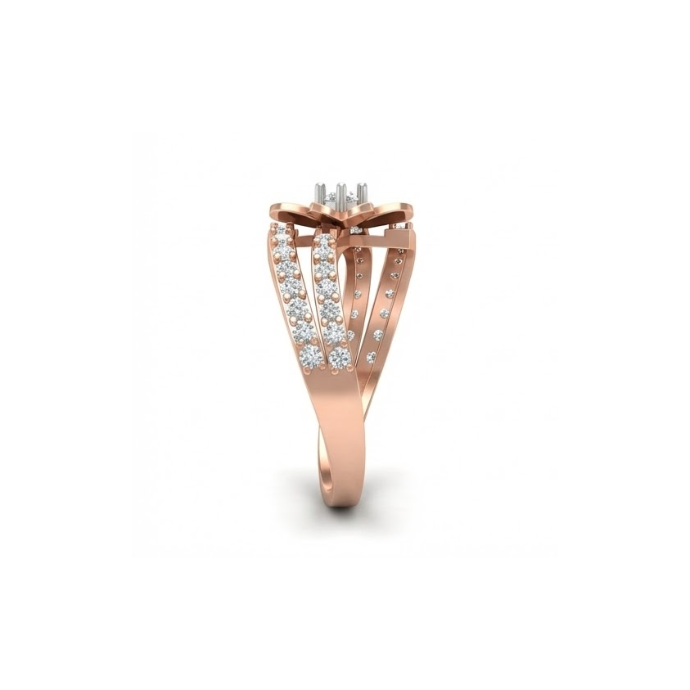 Floral Diamond Accent Ring