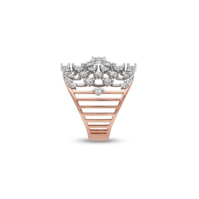 Grand Lattice Diamond Statement Ring