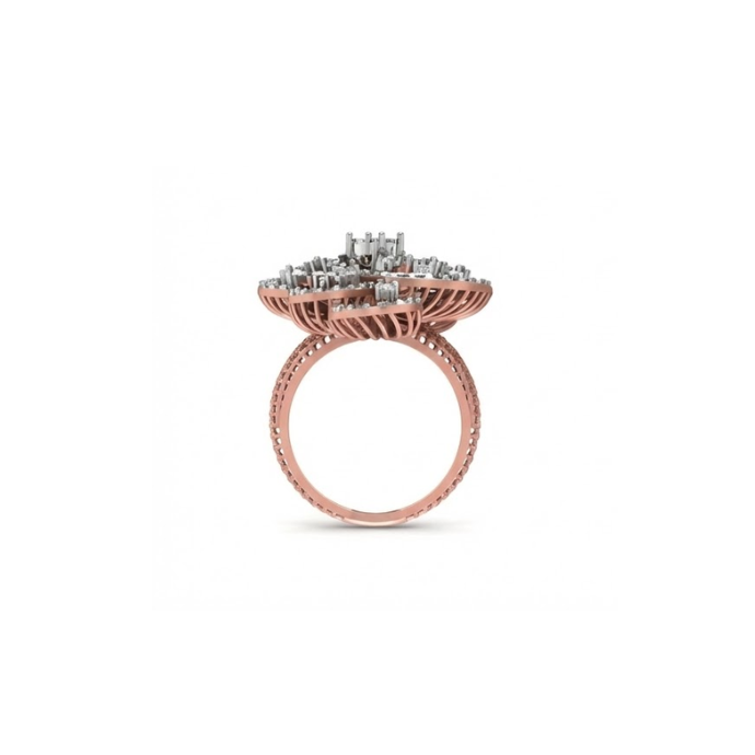 Grand Floral Diamond Statement Ring