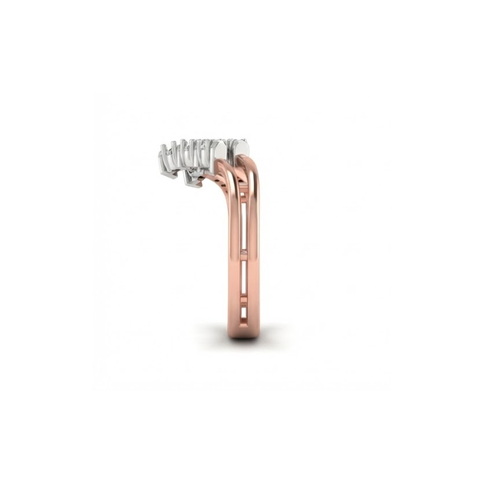 Contemporary Cluster Swirl Diamond Ring