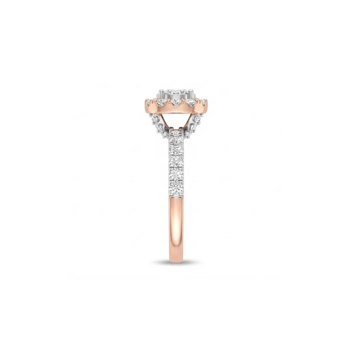 Floral Halo Diamond Ring