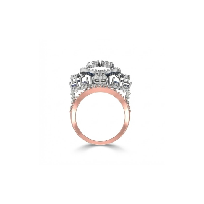 Regal Sapphire & Diamond Floral Statement Ring