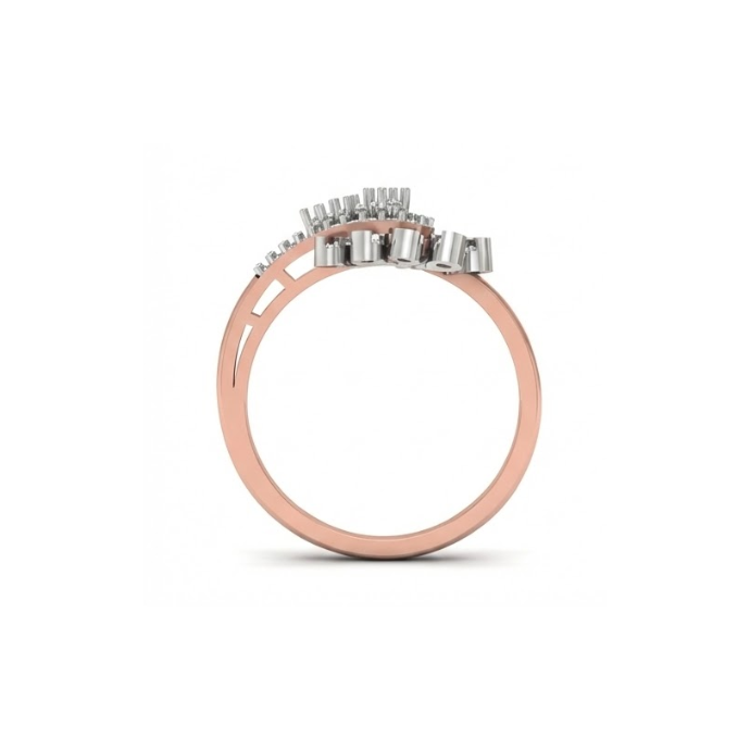 Floral Fan Cluster Diamond Ring