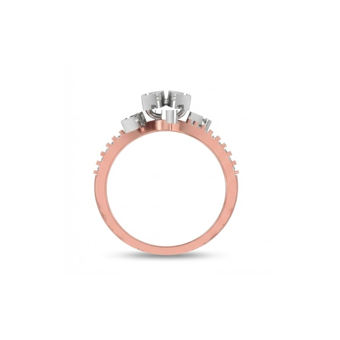 Floral Crossover Diamond Ring
