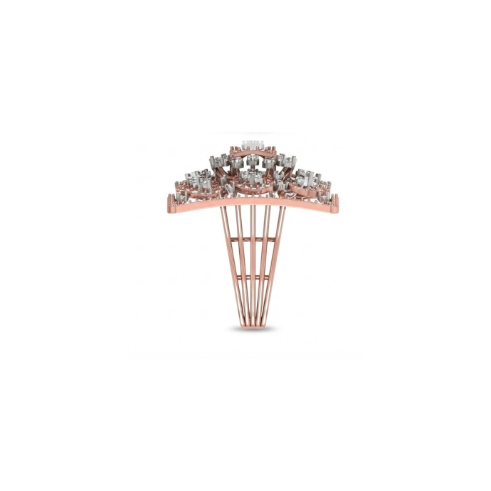 Grand Royal Square Diamond Cocktail Ring