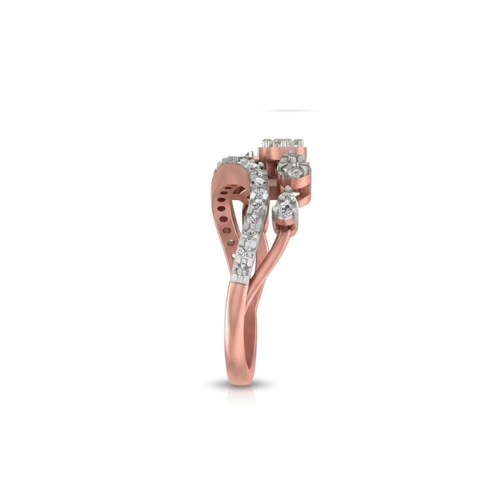 Multi-Cluster Wave Diamond Ring