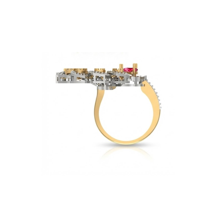 Grand Floral Ruby & Diamond Statement Ring