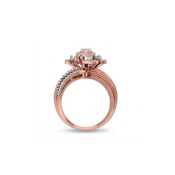 Grand Floral Burst Diamond Statement Ring