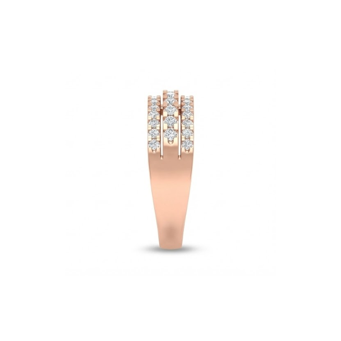 Triple Row Classic Diamond Band Ring