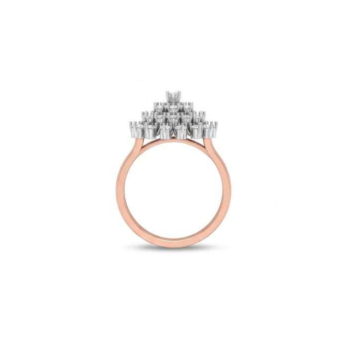 Floral Cluster Diamond Statement Ring