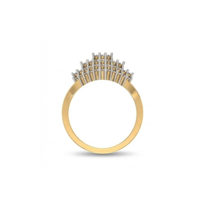 Lux Clustered Diamond Elongated Cocktail Ring