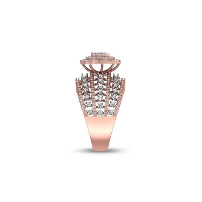 Grand Layered Dome Diamond Ring