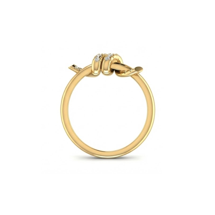 Twisted Diamond Accent Ring