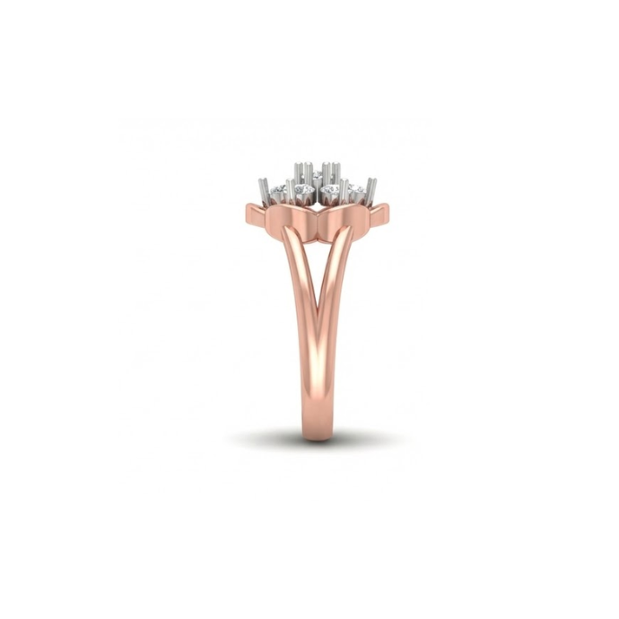 Classic Floral Petal Diamond Ring