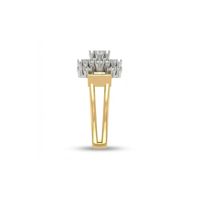 Classic Rectangular Cluster Diamond Ring