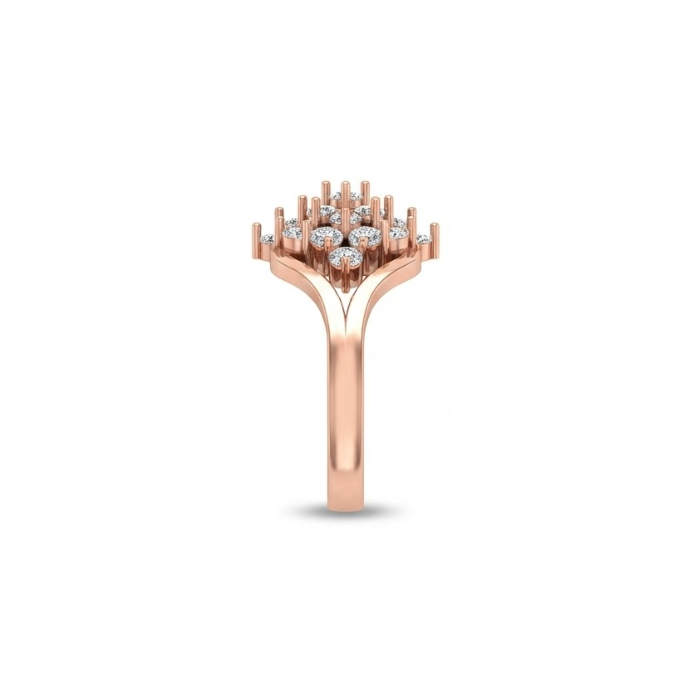 Elegant Floral Cluster Diamond Ring