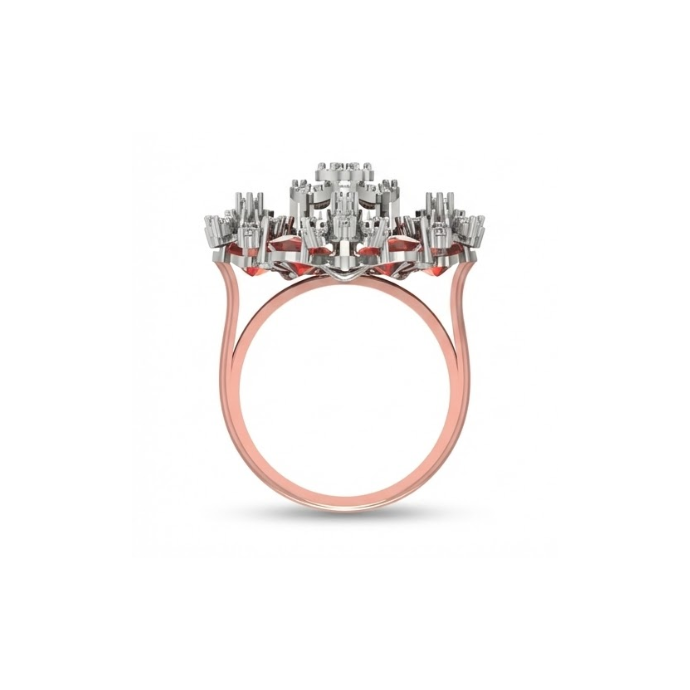 Grand Floral Diamond & Gemstone Cocktail Ring