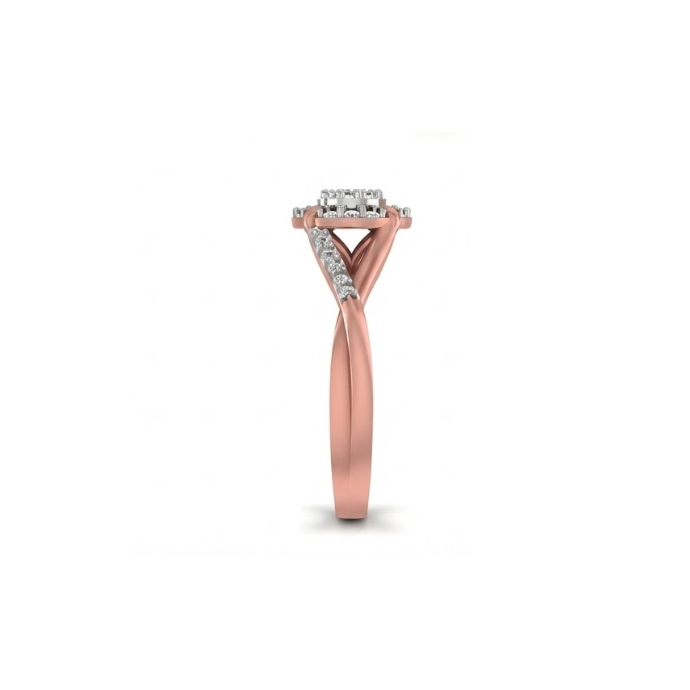 Petite Cluster Halo Diamond Ring