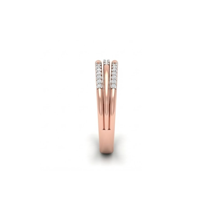 Dual Row Sleek Diamond Band Ring