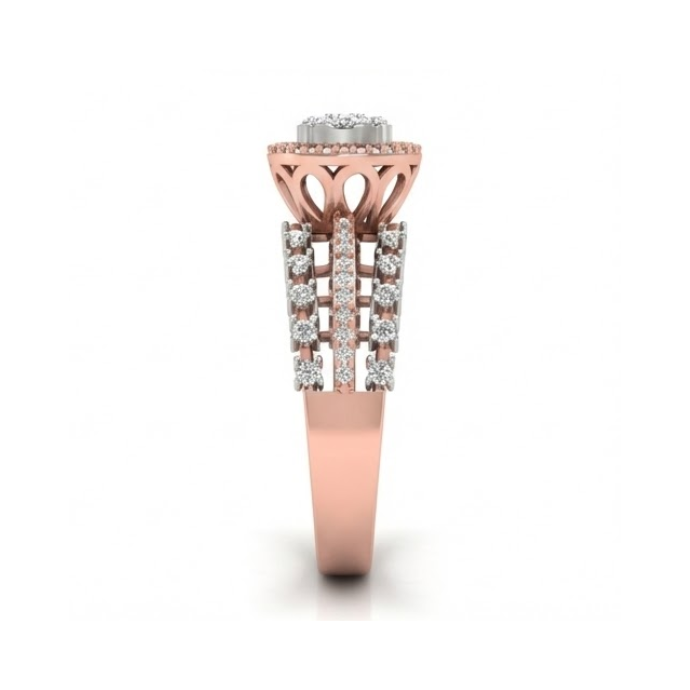 Dual Halo Crown Diamond Ring