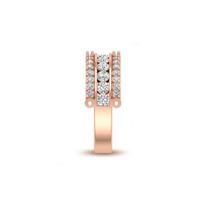Triple Row Diamond Band Ring