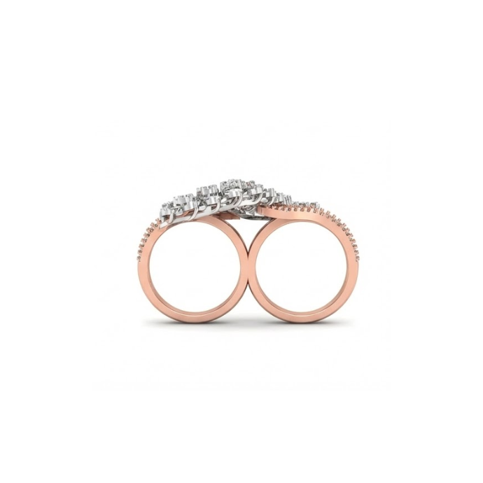 Dual-Band Diamond Cascade Statement Ring
