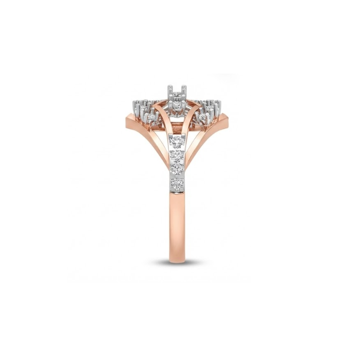 Fancy Tri-Diamond Petal Ring