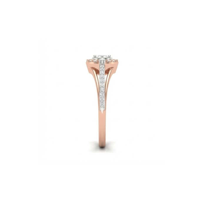 Delicate Halo Cluster Diamond Ring