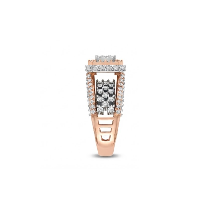 Bold Multi-Row Cluster Diamond Ring