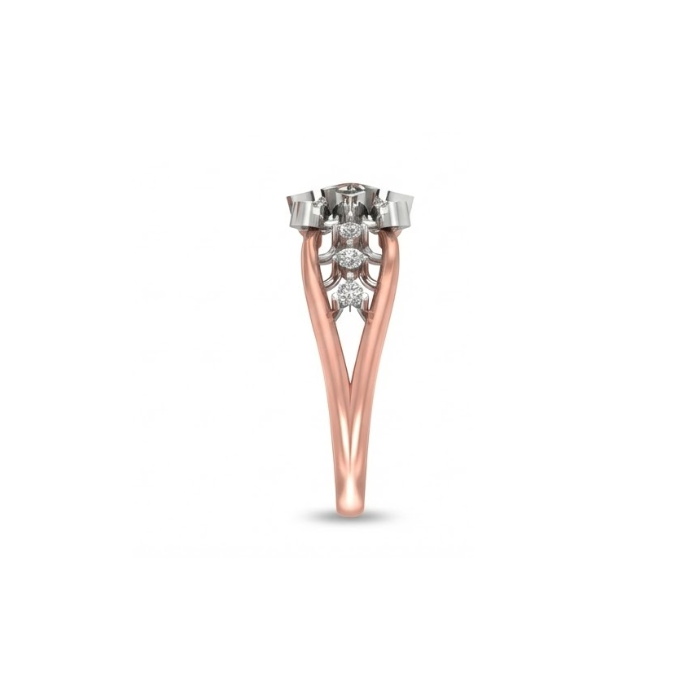 Dual Row Floral Cluster Diamond Ring