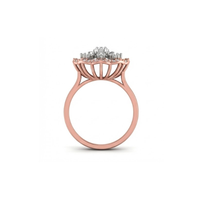 Floral Diamond Petal Ring