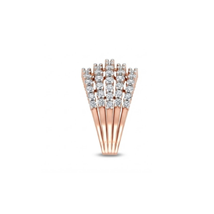 Grand Multi-Row Diamond Dome Ring