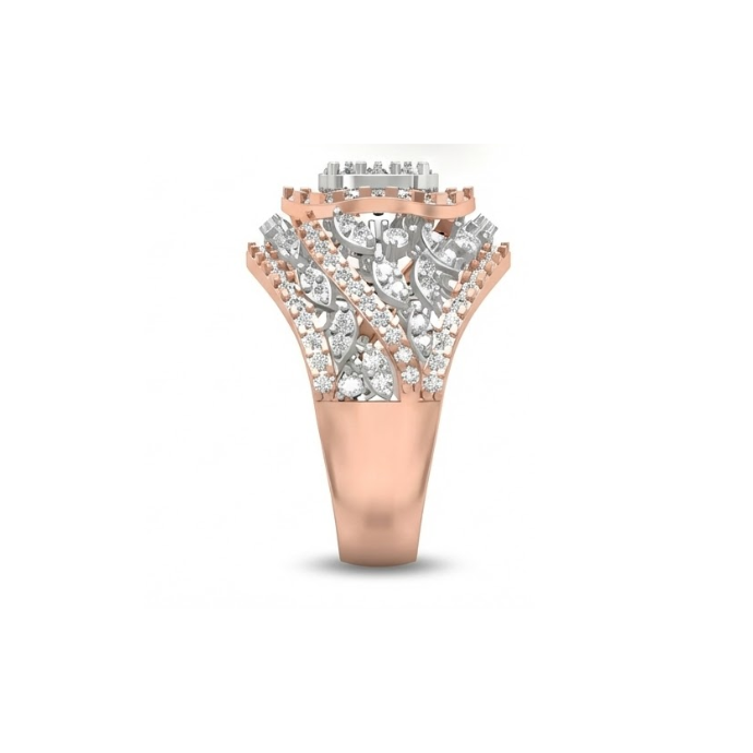Grand Oval Multi-Layer Diamond Dome Ring