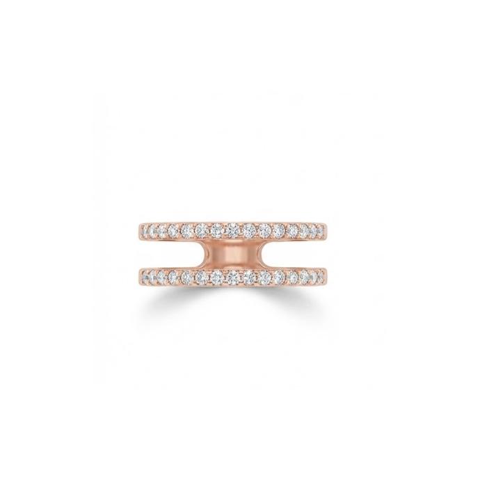 Dual Row Contemporary Diamond Ring