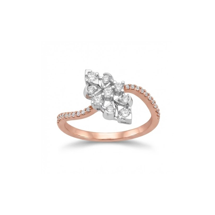 Floral Twist Diamond Ring