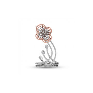 Floral Cascade Statement Diamond Ring