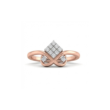 Elegant Infinity Motif Cluster Diamond Ring