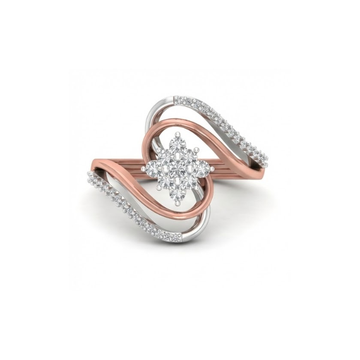 Floral Swirl Diamond Ring