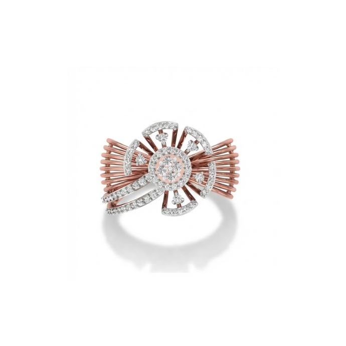 Grand Floral Burst Diamond Statement Ring