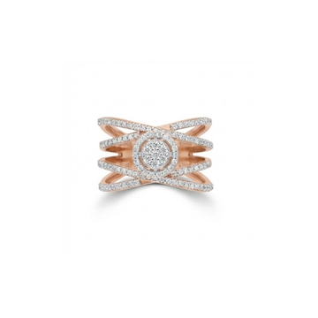 Contemporary Multi-Line Diamond Ring