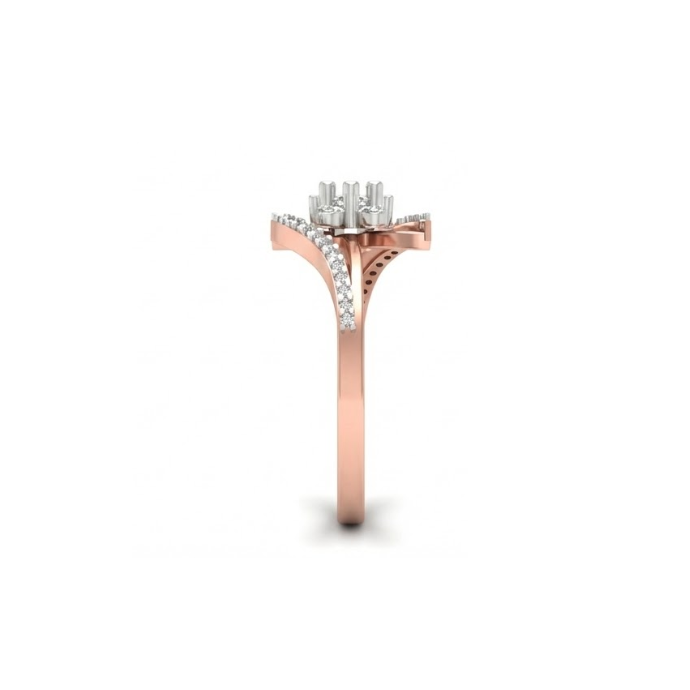 Stylish Floral Diamond Ring