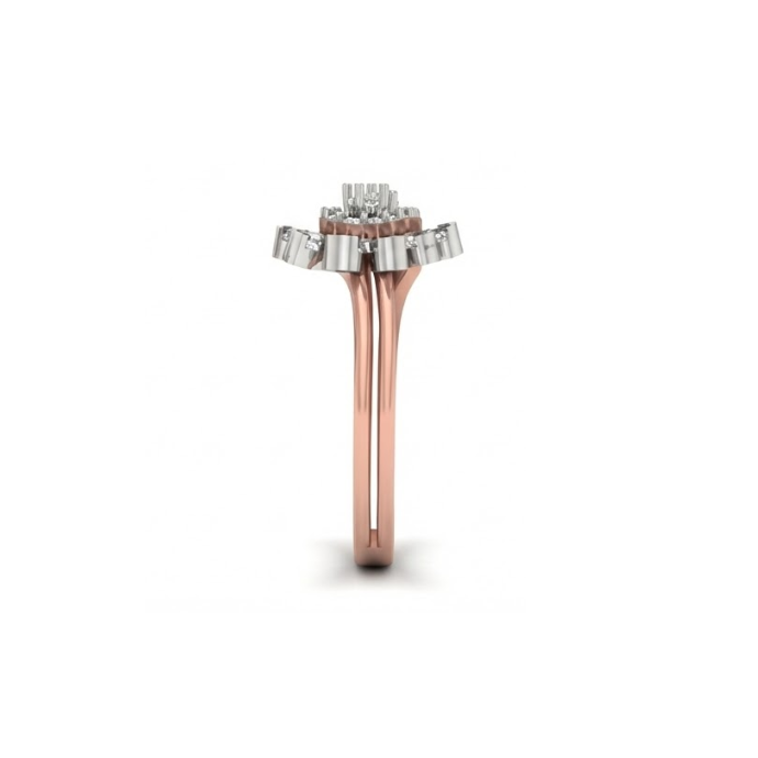 Floral Fan Cluster Diamond Ring