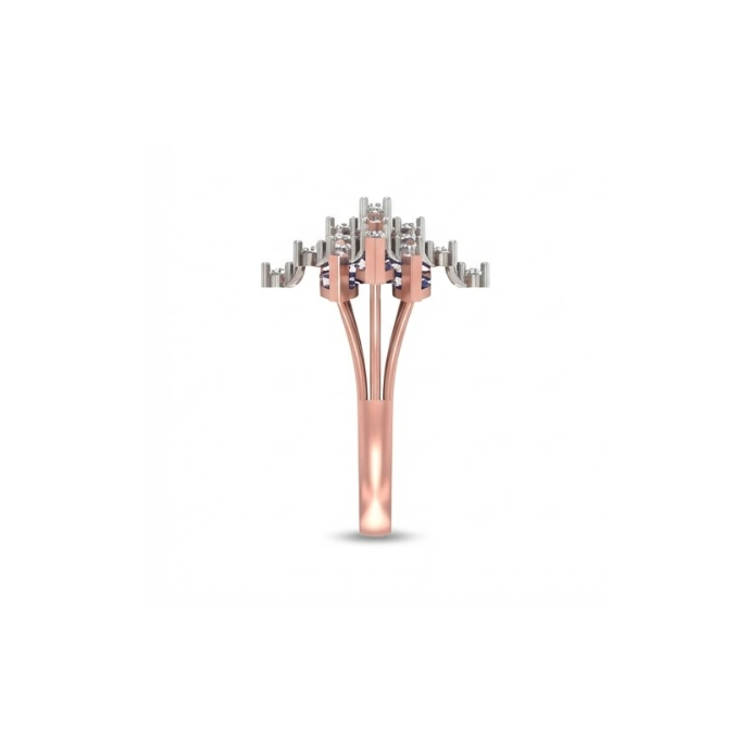 Royal Blue Marquise Cluster Diamond Ring