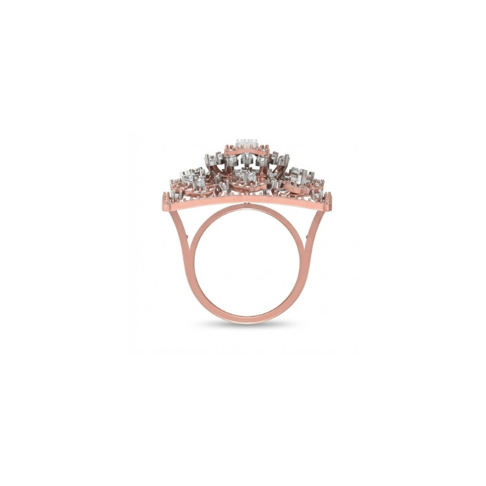 Grand Royal Square Diamond Cocktail Ring