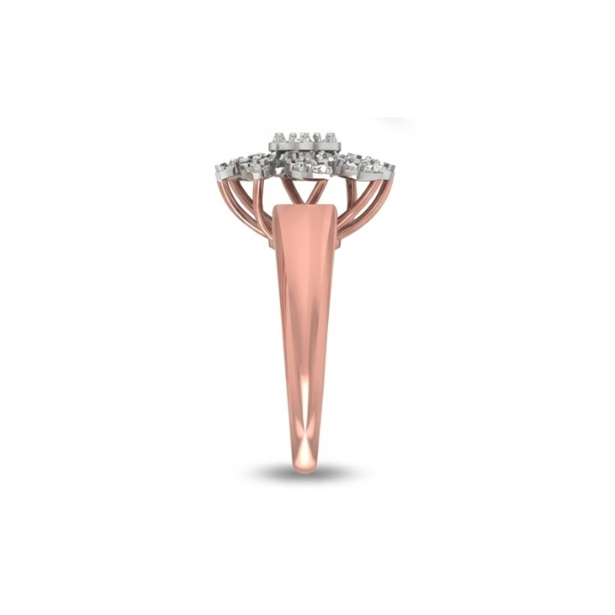 Floral Diamond Cluster Ring