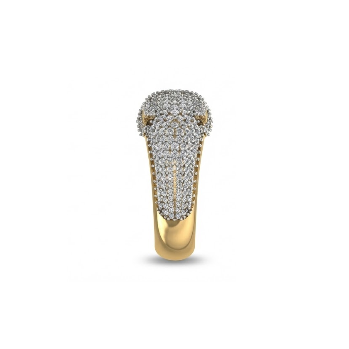 Majestic Leopard Head Pavé Diamond Ring